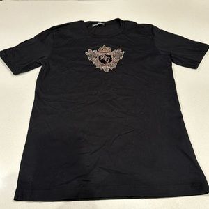 Original Dolce and Gabbana men’s black embroidered size 50 T shirt